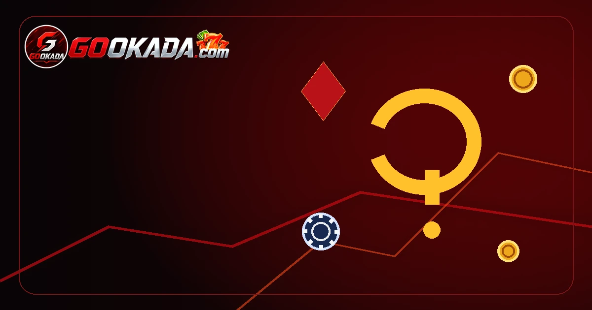 Red, black and gold gookada FAQ artwork with a question symbol