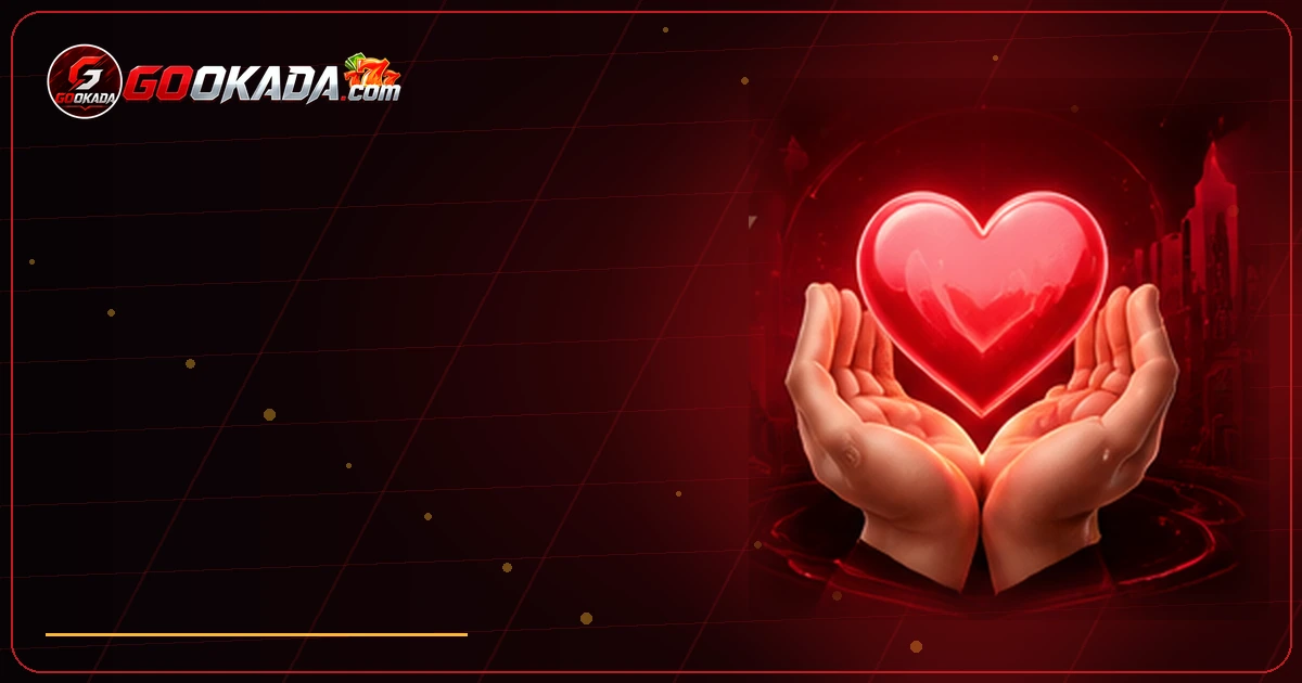 Responsible-use heart visual in red and black